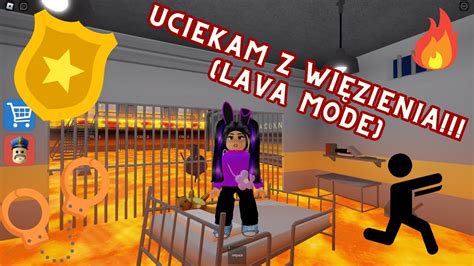 Uciekam Z Wi Zienia W Roblox Lava Mode Youtube