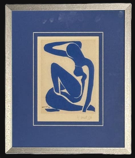 At Auction HENRI MATISSE BLUE NUDE IV PRINT PENCIL SIGNED