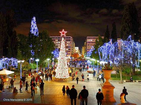 Christmas Lights At Syntagma Square My Greece Travel Blog