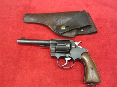 Colt Model 1917 Us Army Revolver Wleather Holster 45 Acp For Sale At