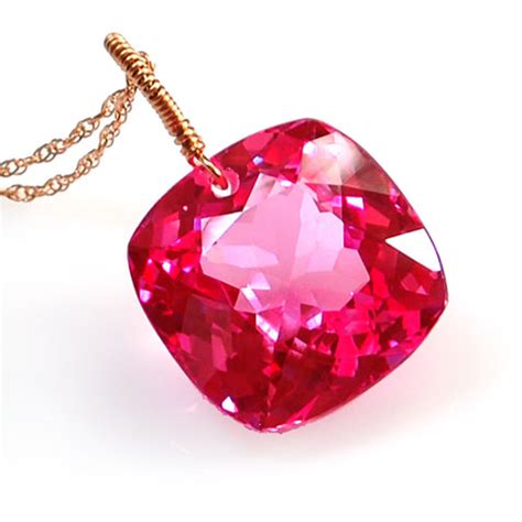 Pink Topaz Cushion Cut Solitaire Necklace – Amy Holton Designs