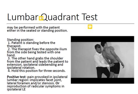 Lumbar Quadrant Test