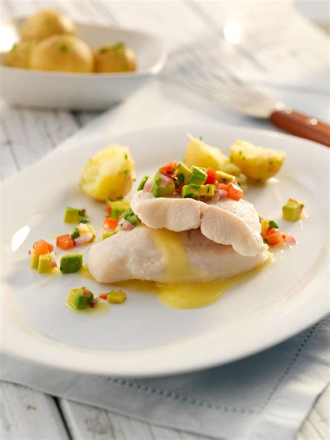 Poached fish with avocado salsa - Australian Avocados