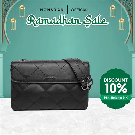 Jual HONYAN Tas Selempang Wanita Impor 2 Ruang Terbaru Sling Bag Pesta