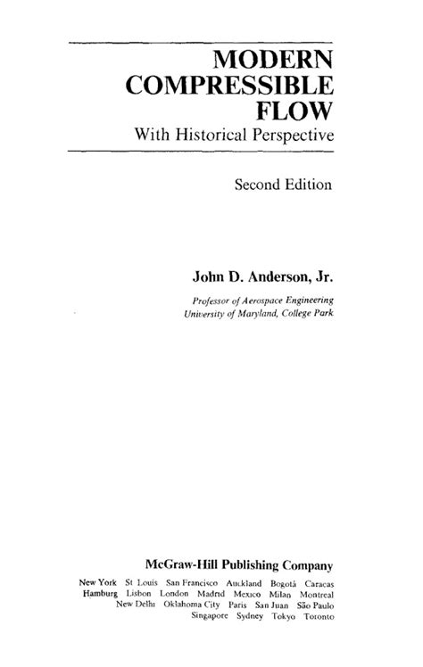 Compressible Flow With Historical Perspective 2nd Edition