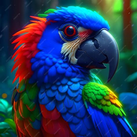 Premium Ai Image Cute Cartoon Parrot