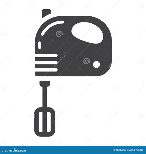 Hand Mixer Solid Icon Household And Appliance Stock Vector