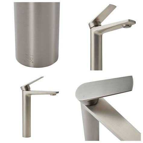 Milano Hunston Modern High Rise Mono Basin Mixer Tap Brushed Nickel