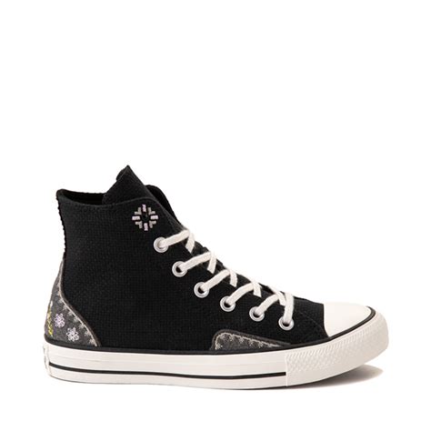 Womens Converse Chuck Taylor All Star Hi Autumn Embroidery Sneaker Black Journeys