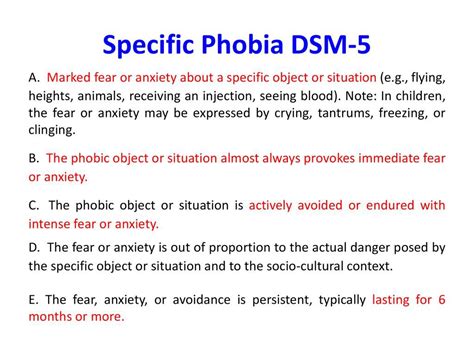 Specific Phobia