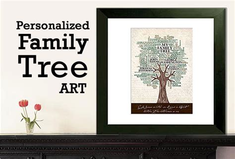 create a PERSONALIZED Family Tree Print Art Poster