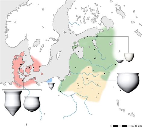 Map showing locations of hunter–gatherer (filled circles) and early ...