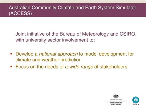 Ppt Coupled Climate Modelling At Csiro Presented By Tony Hirst Cawcr