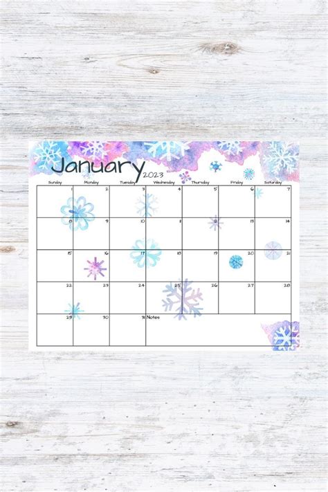 Fillable Editable January Calendar January 2023 Calendar Etsy Artofit