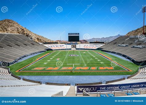 Aerial Shot of the Sun Bowl Football Stadium in El Paso Texas Editorial ...