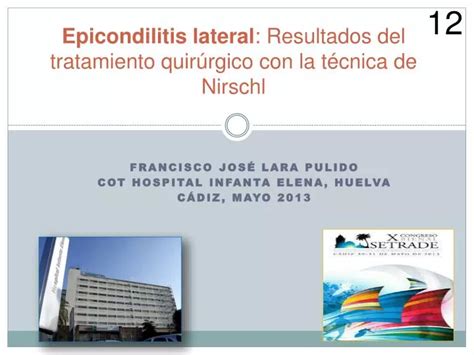 PPT Epicondilitis lateral Resultados del tratamiento quirúrgico con