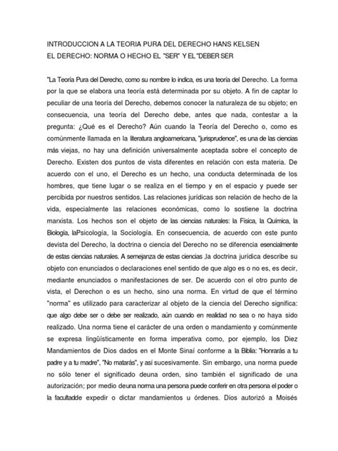 Pdf Introduccion A La Teoria Pura Del Derecho Hans Kelsen Dokumen Tips