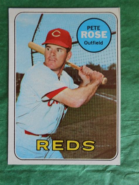 Pete Rose 1969 Topps Baseball Cincinnati Reds Pinterest