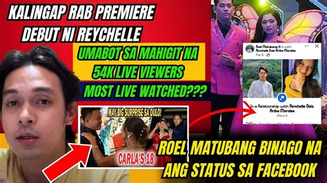 Most Live Watched Ni Kalingap Rab Debut Ni Reychelle Nagtrending Sa