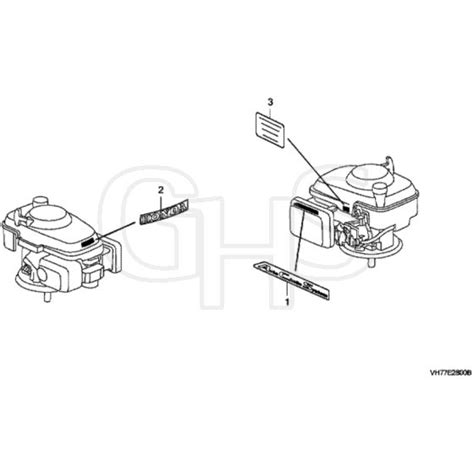 Honda HRX537C1 VYEA MAGA 1300001 1399999 Label Diagram GHS