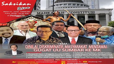 LIVE Advokat Sumbar Bicara Dinilai Diskriminatif Masyarakat