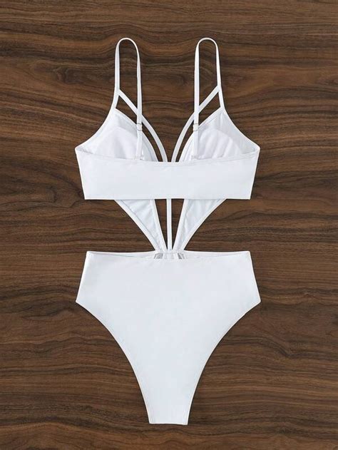 Shein Swim Bae Cut Out Harness One Piece Swimsuit Shein Usa