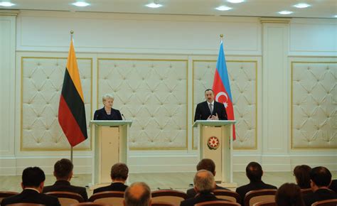 Presidents Of Azerbaijan And Lithuania Made Press Statements Official