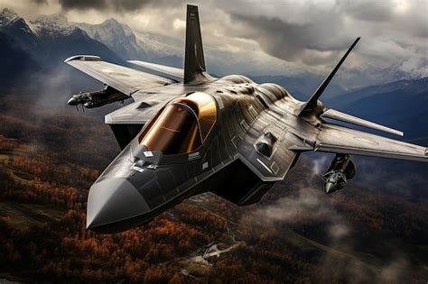 Premium AI Image | F35 Lightning II stealth fighter advanced technology ...