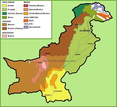 Map of ethnic groups in Pakistan - Ontheworldmap.com