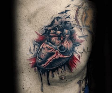 41 Stunning Broken Heart Tattoo Designs For Men