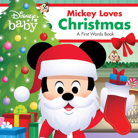 Disney Baby: Mickey Loves Christmas A First Words Book by Disney Books ...