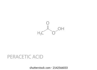 Peracetic Acid Molecular Skeletal Chemical Formula Vector có sẵn miễn