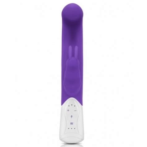 Rabbit Essentials Come Hither Rabbit Vibrator With Throbbing Shaft Purple Sex Toy Hotmovies