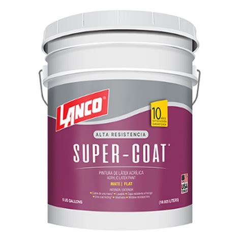 Pintura De Látex Acrílica Super Coat De Base Deep De 5gl Lanco