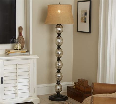 Stacked Mercury Glass Floor Lamp Base Pottery Barn