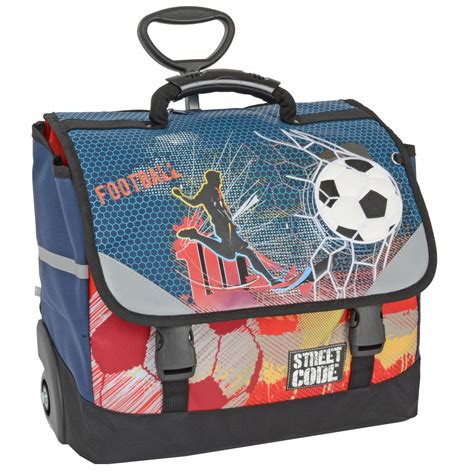 AUCHAN Cartable à roulettes 36cm FOOTBALL STREET CODE pas cher Auchan fr