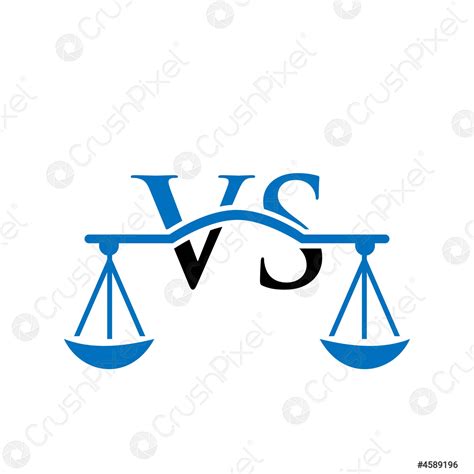 Law Firm Letter Vs Logo Design Lawyer Justice Law Attorney Stock