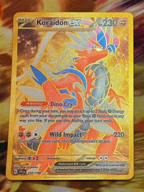 Koraidon Ex Gold Secret Rare Scarlet Violet Base Set