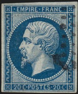 Stamp: Emperor Napoleon III (France(Emperor Napoleon III) Yt:FR 14Ad,Sg:FR 53