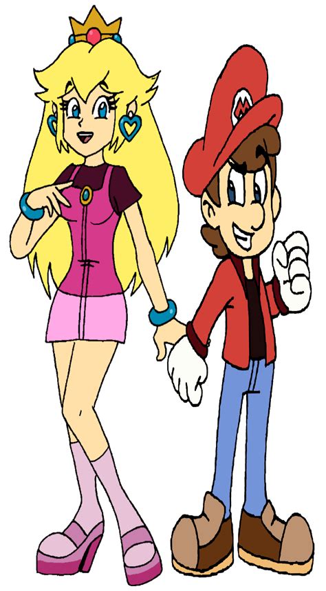 Mario and Peach (Nintendo High) by KHWarrior on DeviantArt