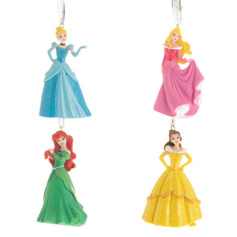 Disney Princesses Set of 4 Hanging Christmas Ornaments (Boxed) - Little Advent Boxes