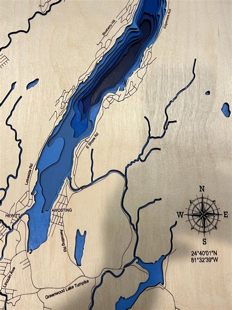 Greenwood Lake Bathymetric map – Sahlers Woodcraft