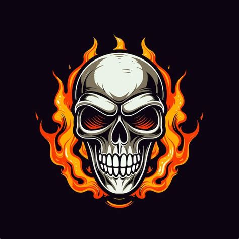 Free clip drawings of skulls on fire, Download Free clip drawings of ...