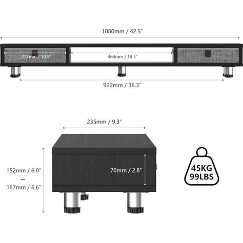 Fenge R Hausseur D Cran D Ordinateur Niveaux Grand Moniteur Stand