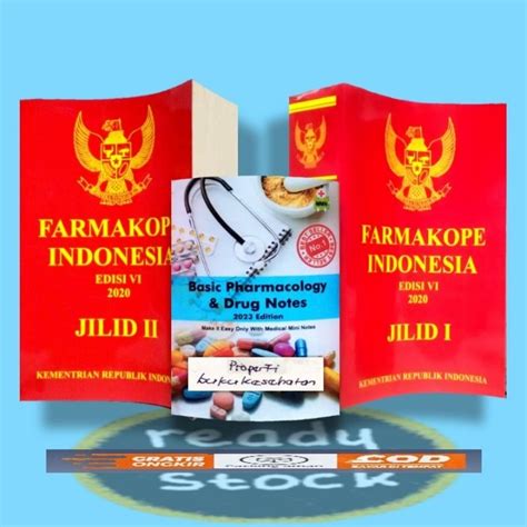 Jual PAKET 3 BUKU FARMASI FI 6 Jilid 1 2 DAN BASIC PHARMACOLOGY