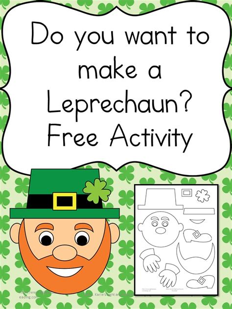 Do You Want To Make A Leprechaun Cute And Fun Activity