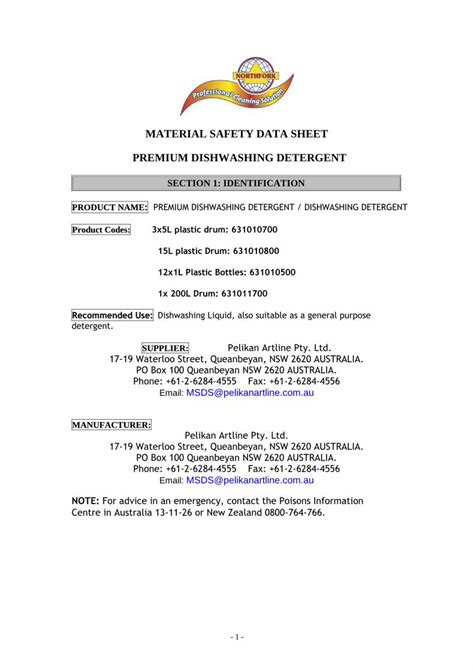 Pdf Material Safety Data Sheet Kookaburra Safety Data Sheet Premium