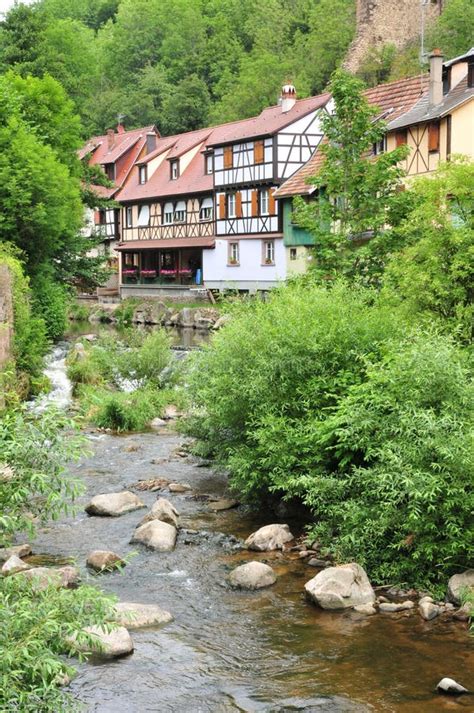 Haut Rhin The Picturesque City Of Kaysersberg In Alsace Stock Image