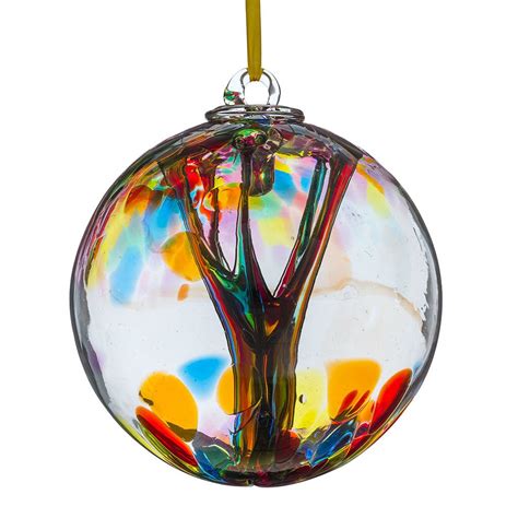 10cm Spirit Ball Multicoloured Sienna Glass