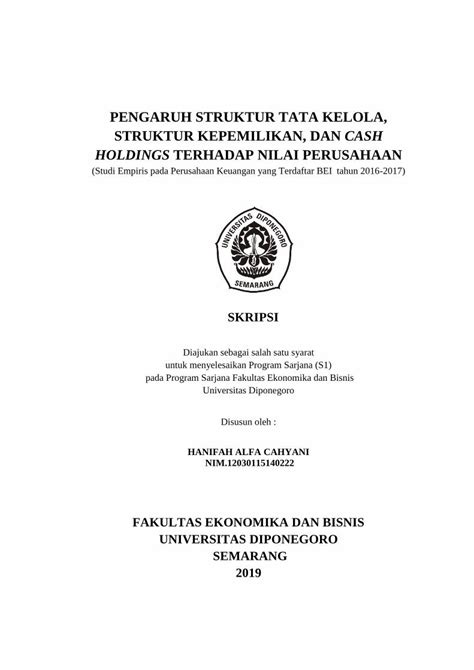 PDF PENGARUH STRUKTUR TATA KELOLA STRUKTUR Hasil Uji Statistik